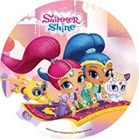 Jedlý papír Shimmer and Shine létací koberec