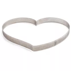 Nerezová forma na tartaletky srdce 18x16x3,5cm Microforata perforovaná