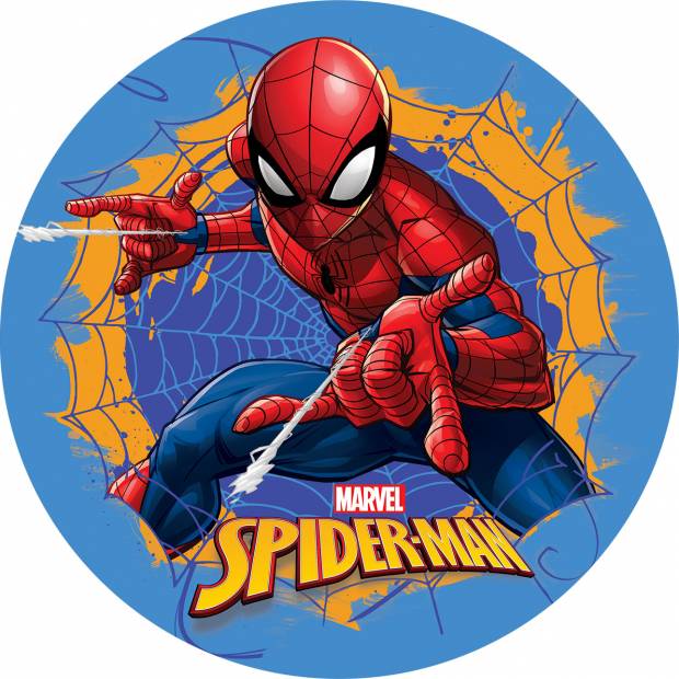 Jedlý papír Spiderman v pavučině 20cm