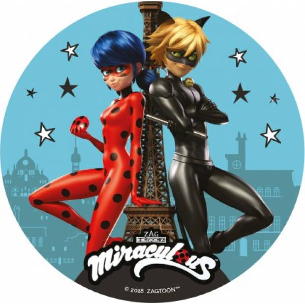 Jedlý papír na dort Miraculous - Ladybug 16cm