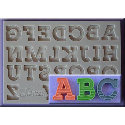 Silikonová forma abeceda s proužky