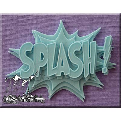 Silikonová formička nápis Splash!