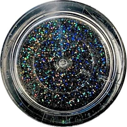 Dekorativní prachová glitterová barva Sugarcity (10 ml) Black Hologram 5805 dortis