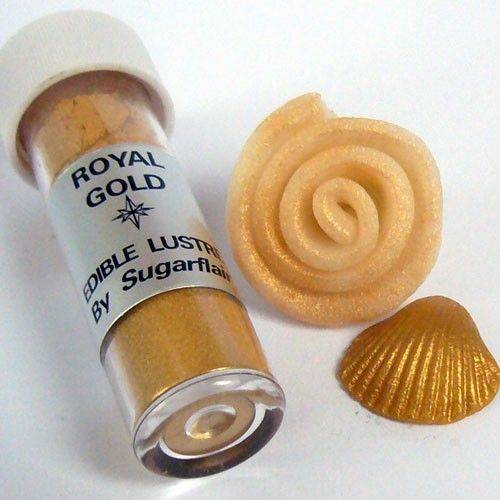 Jedlá prachová perleťová barva Sugarflair (2 g) Royal Gold 871 dortis