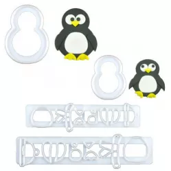 Sada vykrajovátek tučňák 4ks 16x5cm - FMM