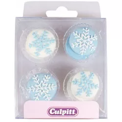 Cukrové zdobení sněhové vločky 12ks