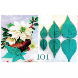 Silikonová forma žilkovač vánoční hvězda 6,5x10,5cm - Galias Moulds