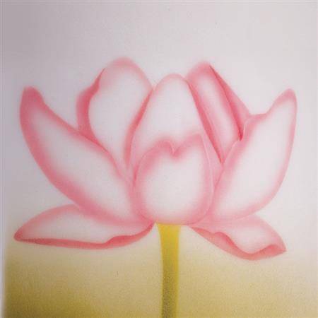 Stencil pro airbrush lotus