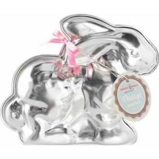 NW Forma Jarní králíček - 3 cup stříbrná 41200 Nordic Ware