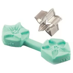 Žilkovač a vykrajovátko vánoční hvězda 3x3cm - Silikomart