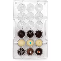 Polykarbonátová forma na čokoládu polokoule malé