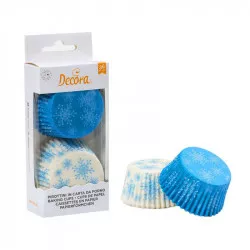 Košíček na muffiny 36ks sněhové vločky 5x3,2cm