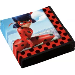 Ubrousky 20ks 33x33cm Miraculous - Ladybug