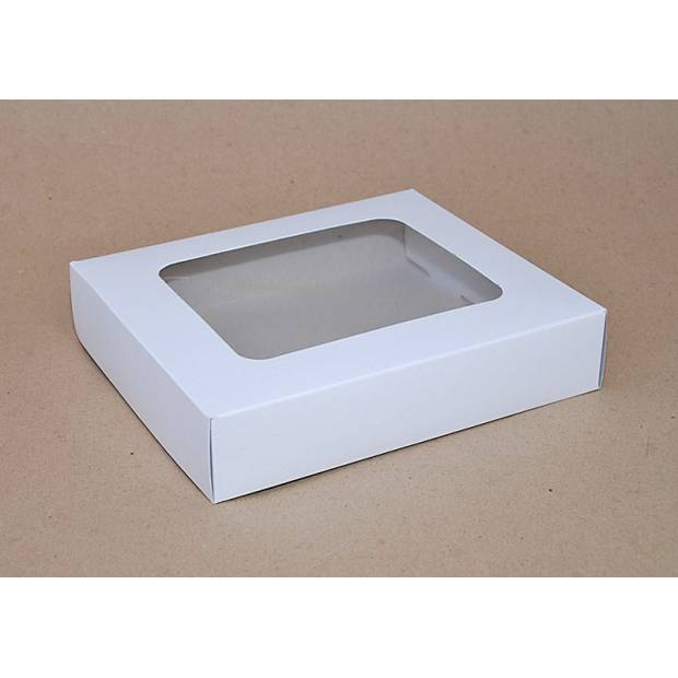 Krabice na cukroví bílá 18 x 15 x 3,7 cm