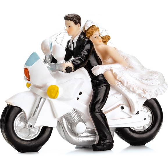 Svatební figurka motorkář 11,5cm
