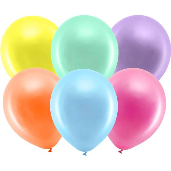 Metalické balónky 23cm 100ks barevné