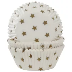 Košíčky na muffiny zlaté hvězdy 50x33 mm - House of Marie