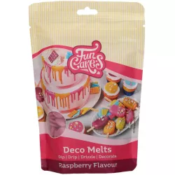 Snadno rozpustná poleva v peckách 250g Malinová