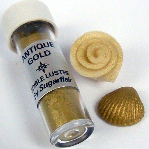 Jedlá prachová perleťová barva Sugarflair (2 g) Antique Gold 873 dortis
