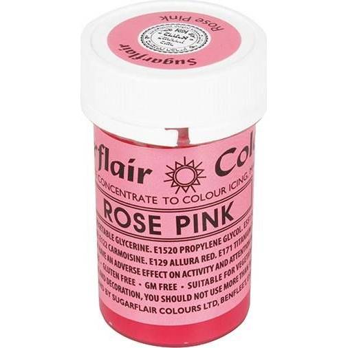 Gelová barva Sugarflair (25 g) Rose Pink A147 dortis