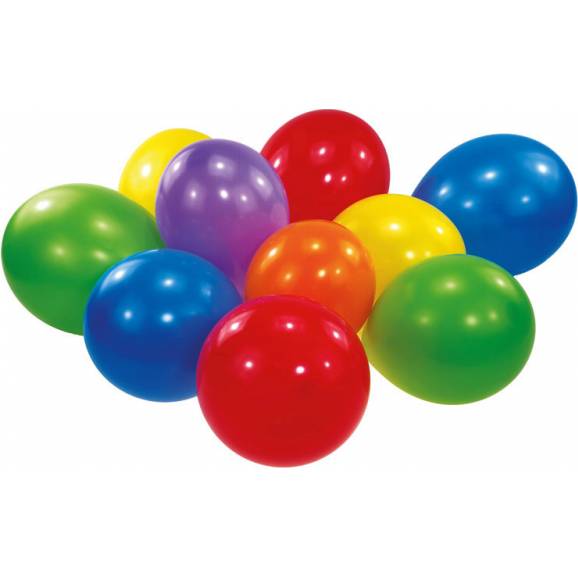 100 latexových balónků Standard, baravné 22,8 cm