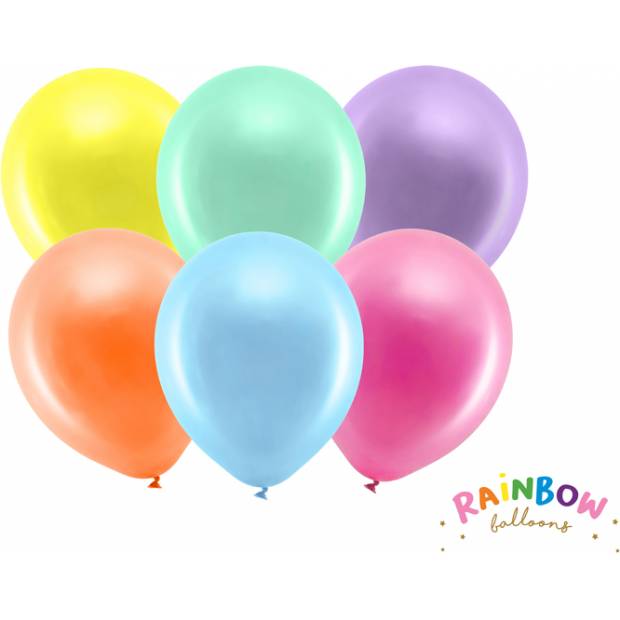 Metalické balónky 23cm 10ks barevné