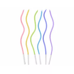 Svíčky pastelové kroucené 6ks