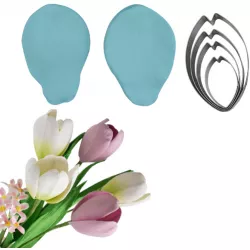 Žilkovač a vykrajovátko na tulipán 6x8,5cm - Cakesicq