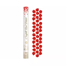 Konfety vystřelovací růže červené 60 cm