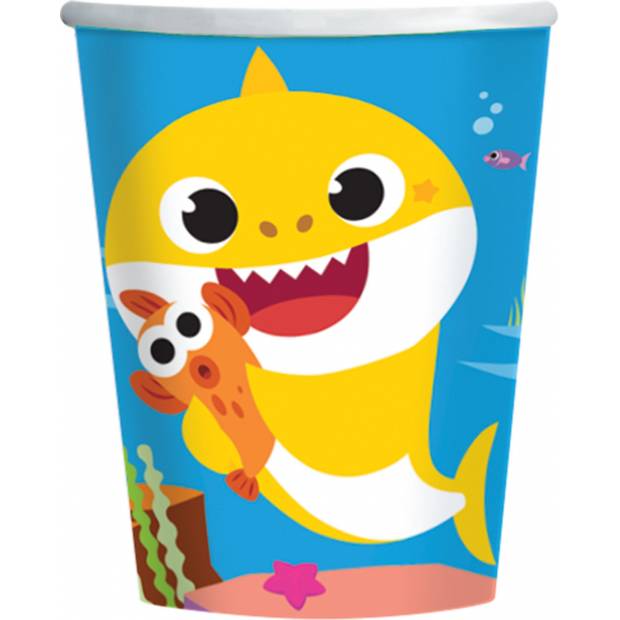 Kelímky papírové 8ks Baby Shark 250ml