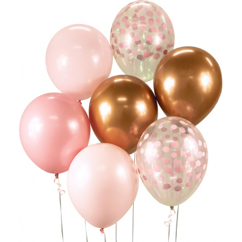 Sada balónků růžové 7ks