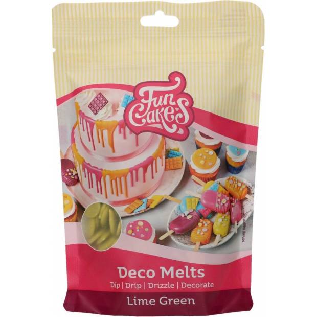Snadno rozpustná poleva v peckách 250g Lime