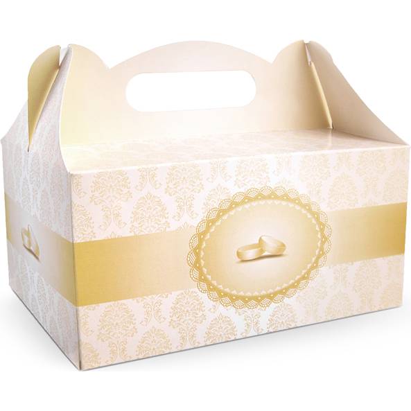 Dekorativní svatební krabice na dort, 10ks