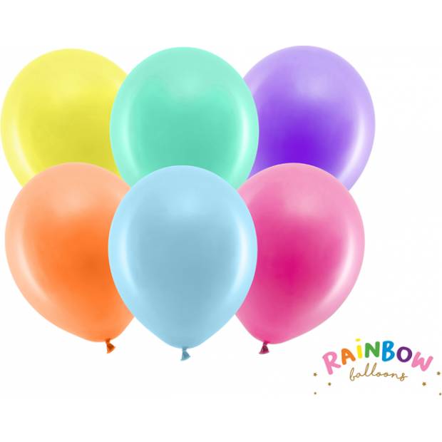 Baravené pastelové balonky, 10ks
