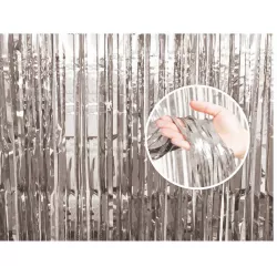 Závěs stříbrný 90 x 240 cm