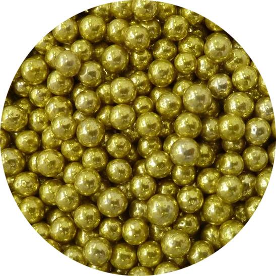 Cukrové perličky zlaté 4mm 80g
