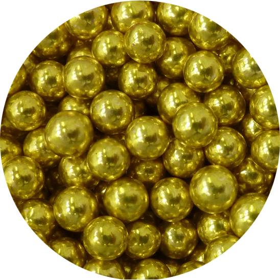 Cukrové perličky zlaté 6mm 80g