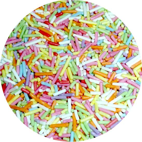 Cukrové zdobení tyčinky barevné 80g
