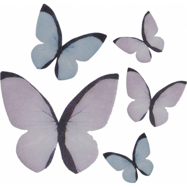 Motýlci z jedloho papíru 3-6cm 79ks