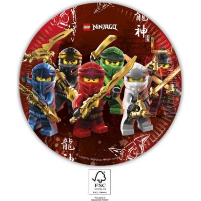 Papírový talíř na párty 23cm Lego Ninjago