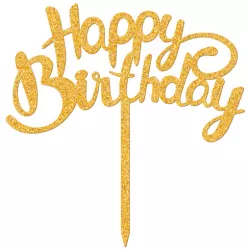 Zápich do dortu Happy Birthday 15x8cm