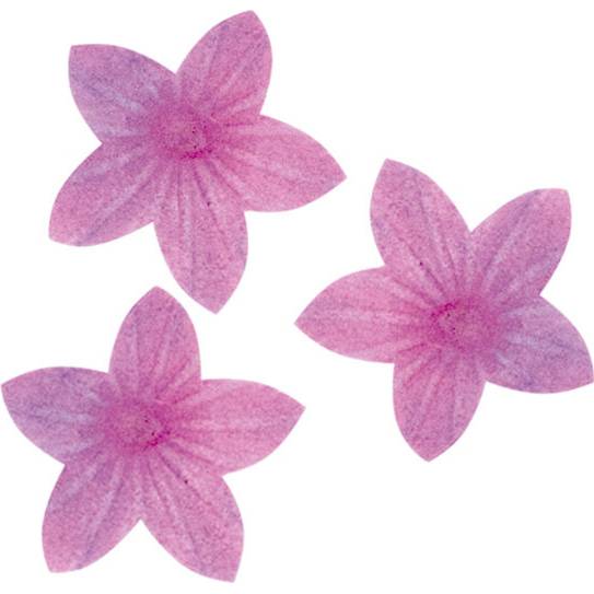 Květy z jedlého papíru 400ks 2cm fialové