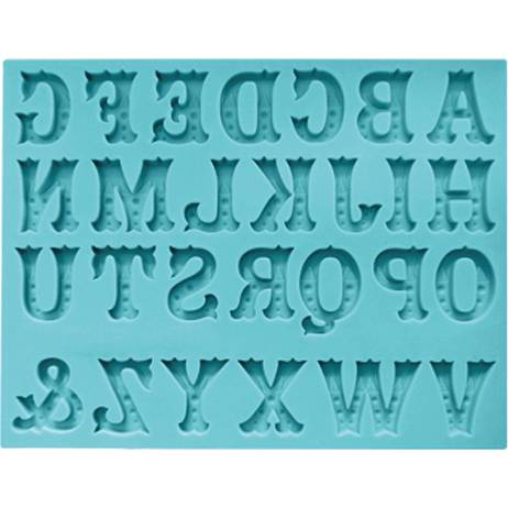 Silikonová formička abeceda Western
