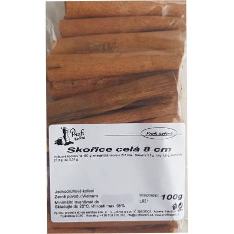 Skořice celá 8 cm (100g)