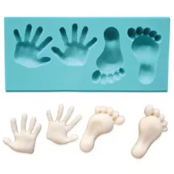 Silikonová formička chodidla a dlaně 7x3cm