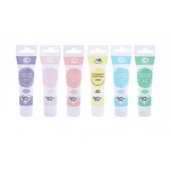 Sada gelových barev Rainbow Dust, pastel 6ks x 25g