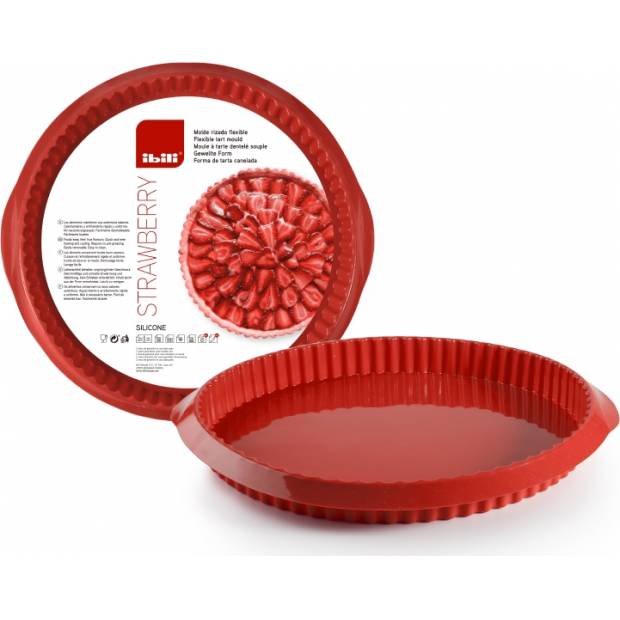 Silikonová forma na koláč 28x3cm červená