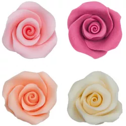 Jedlé cukrové růže 10ks barevné 328g