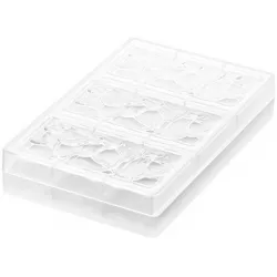 Profesionální polykarbonátová forma na čokoládu tabulka Coccia t 3x80ml