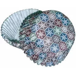 Košičky na muffiny sněhové vločky (50 ks)